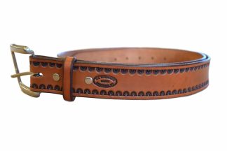 leather belt, montana belt, stamped belt