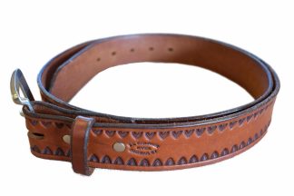 leather belt, stamped belt