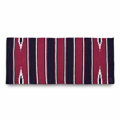 Navajo Saddle Blanket - Burgundy:Black