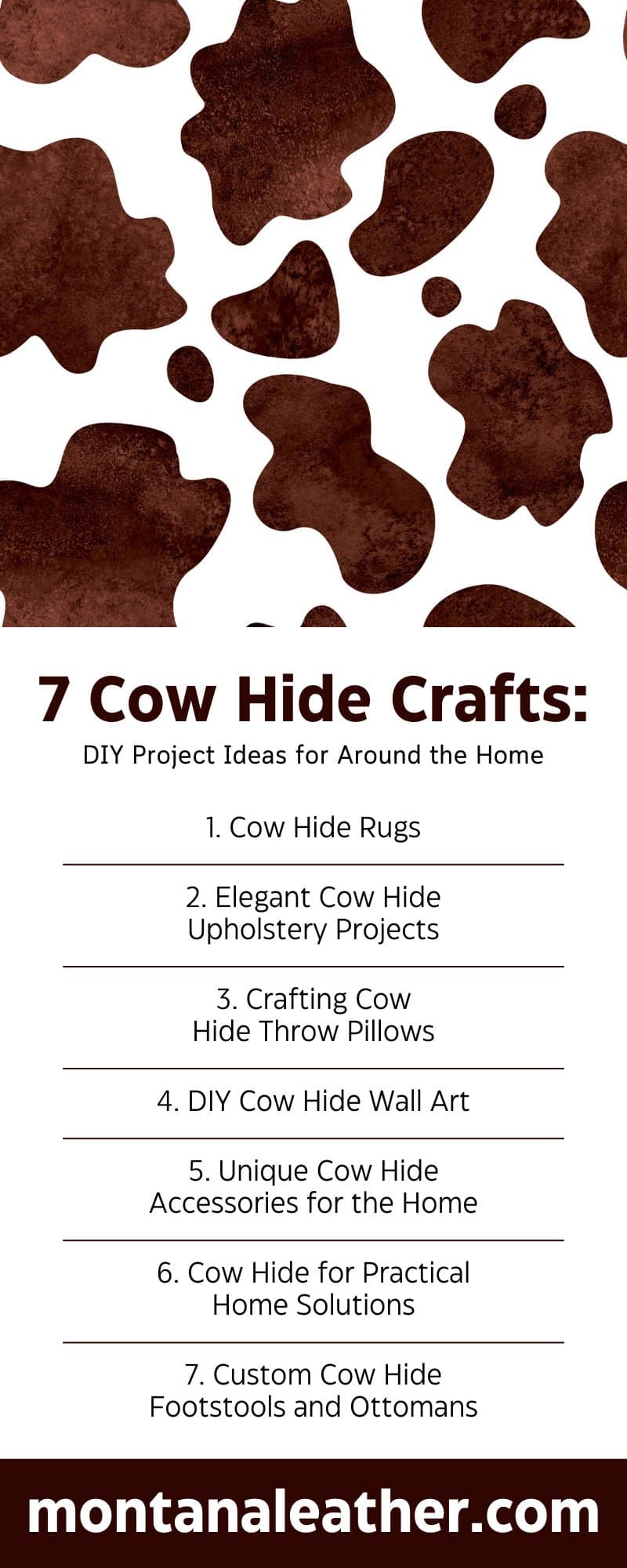 Cow Hide Crafts: 7 DIY Project Ideas for Around the Home
